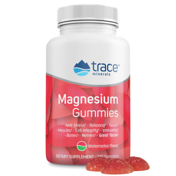Trace Minerals, Магний, со вкусом арбуза, жевательные таблетки, 120 шт.